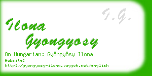 ilona gyongyosy business card