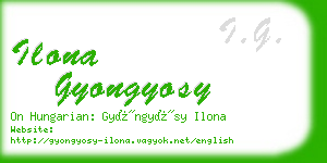 ilona gyongyosy business card